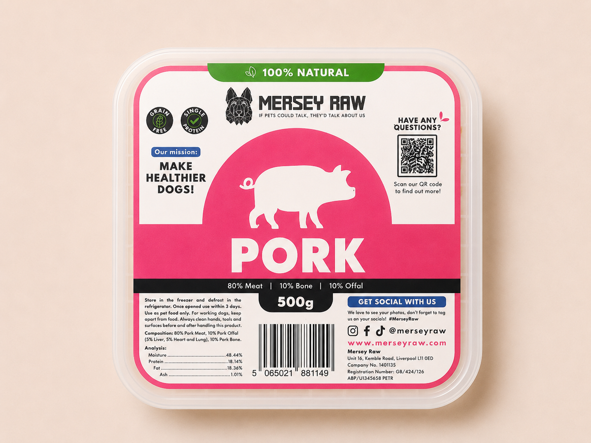 Mersey Raw - Pork (500G)