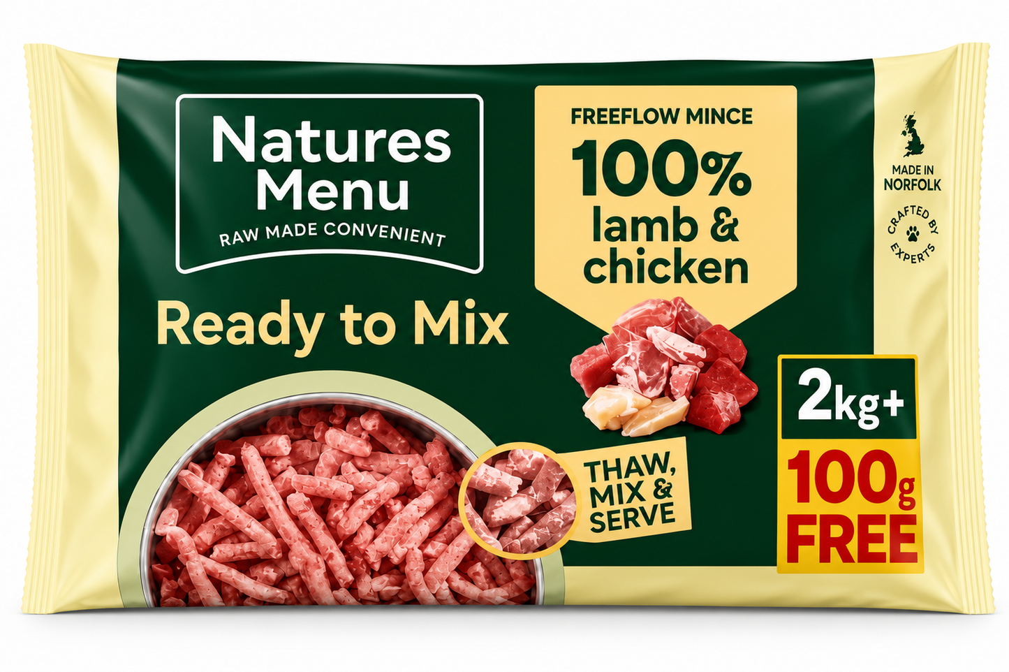 Natures Menu - Lamb & Chicken Free-flow (2KG)