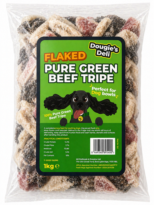 Dougies - Flaked Beef Tripe (1KG)