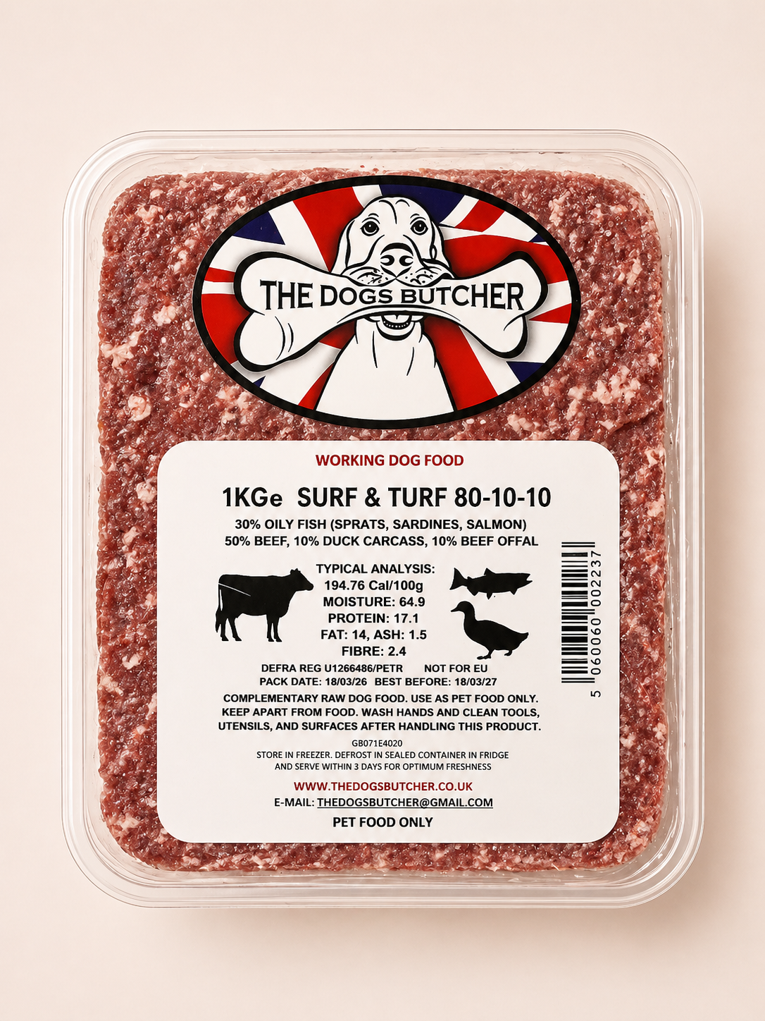 The Dogs Butcher - Surf & Turf (1KG)