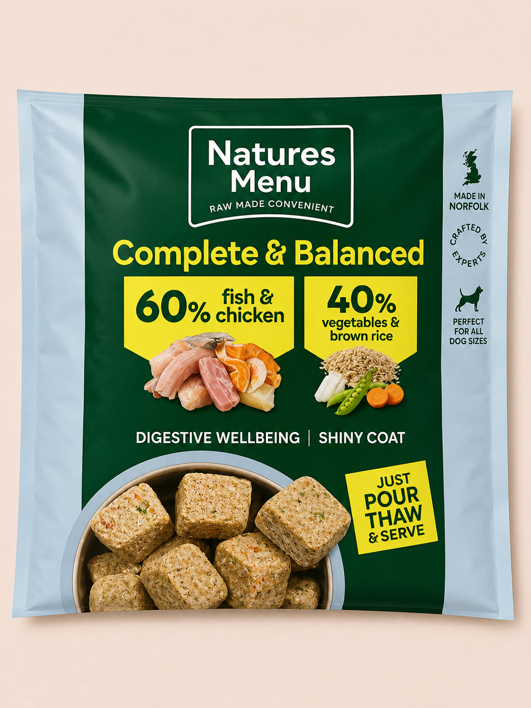 Natures Menu - Fish & Chicken 60/40 Nuggets (1KG)