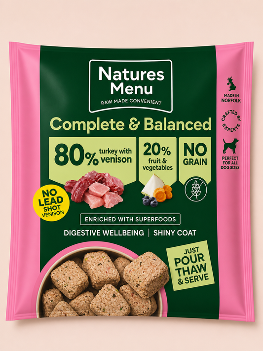 Natures Menu - Turkey & Venison 80/20 Nuggets (1KG)