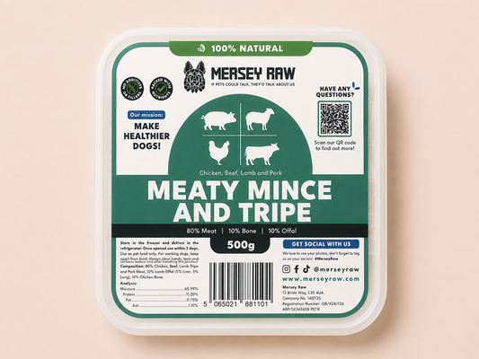 Mersey Raw - Meaty Mince & Tripe (500G)