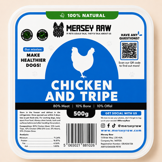 Mersey Raw - Chicken & Tripe (500G)