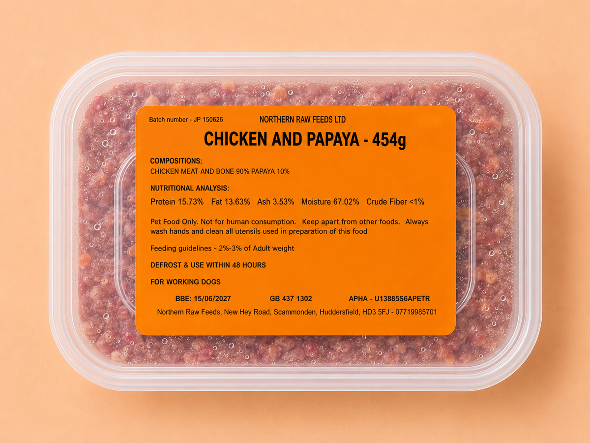 Northern Raw - Chicken & Papaya (454G)
