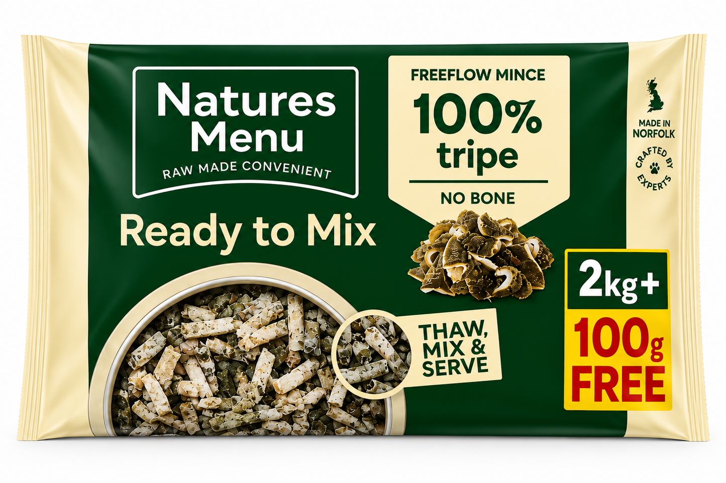 Natures Menu - Tripe Free-flow (2KG)