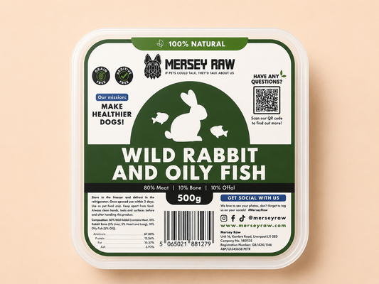 Mersey Raw - Wild Rabbit & Oily Fish (500G)