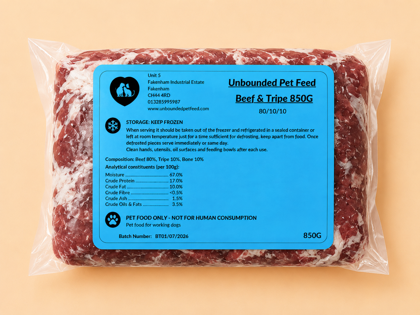 Unbounded - Beef & Tripe (850G)