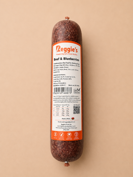 Reggie’s Raw - Beef & Blueberries (500G)